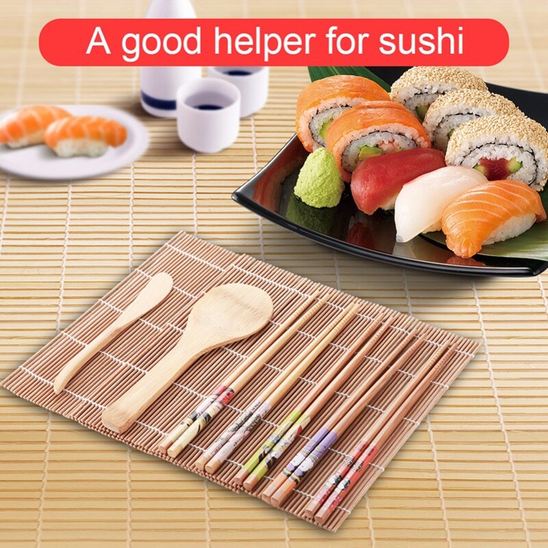 Juego de utensilios de cocina para hacer Sushi, Set de utensilios de cocina para hacer Sushi, molde de arroz, 9 unids/set