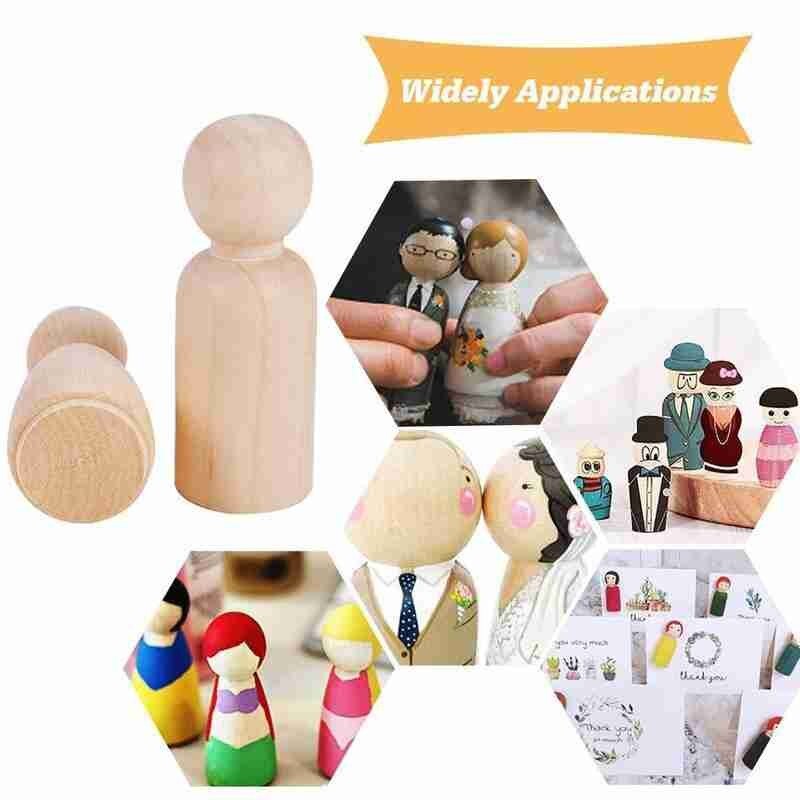 1 Uds. De muñecos de madera sin pintar, muñecos de Madera hechos a mano para hombres y mujeres, figuras artesanales, Graffiti de Color pequeño, juguete de madera W7Q5