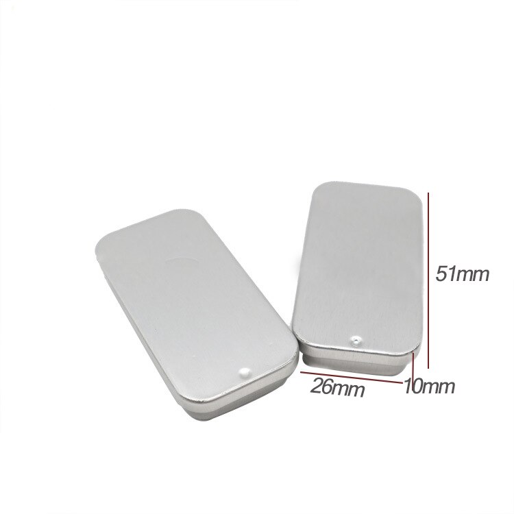 1Pcs 51*10*26mm Mini Iron Box Slide Cover Storage Box Wedding Jewelry Pill Cases Portable Tin Boxes Container Home Storage: A