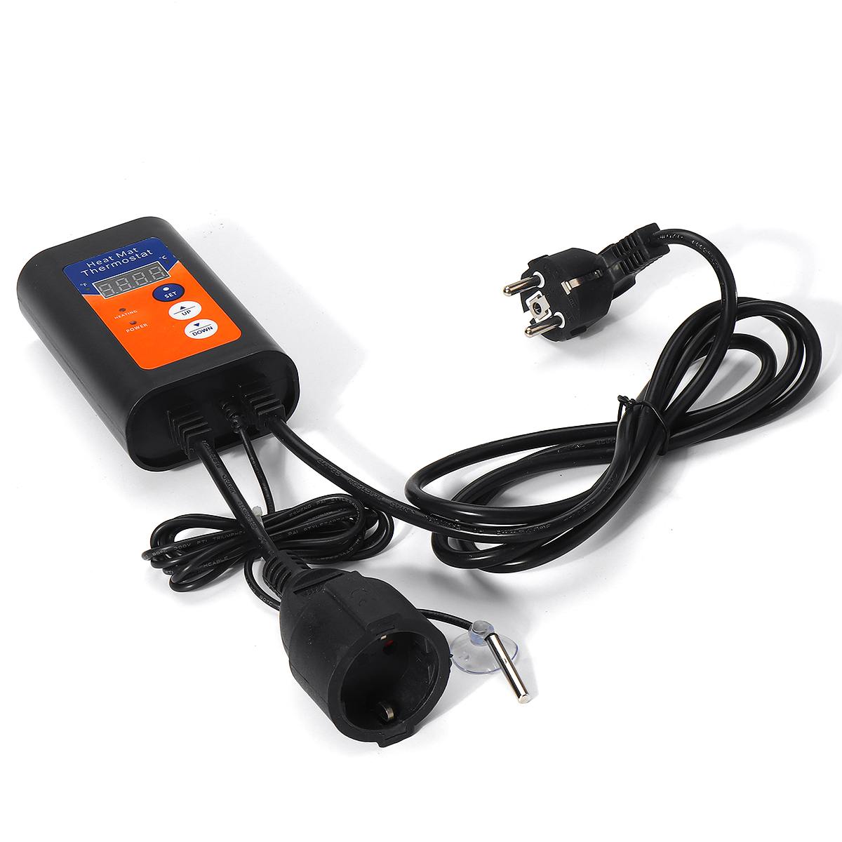 Digital Heat Mat Thermostat 1000W 230V Temperature Controller For Hydroponic Plants Seed Germination Reptiles Pet Supplies