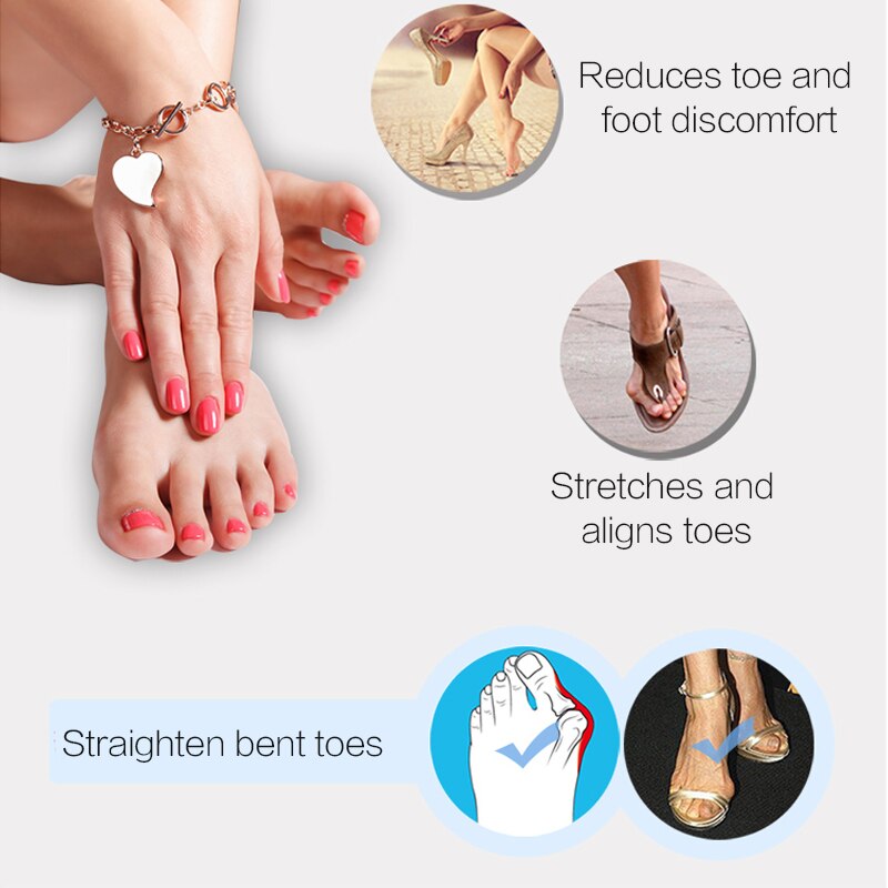 1 pari kovakuoriaismurskain erotin luu peukalon nivelen korjain hallux valgus pedikyyri jalkatyökalut varpaat erotin jalkapohjan fasciitis