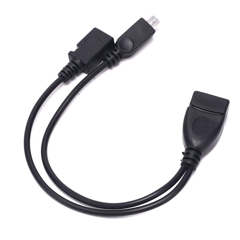 2 in 1 otg micro usb host power y splitter usb adapter naar micro 5 pin mannelijke vrouwelijke kabel