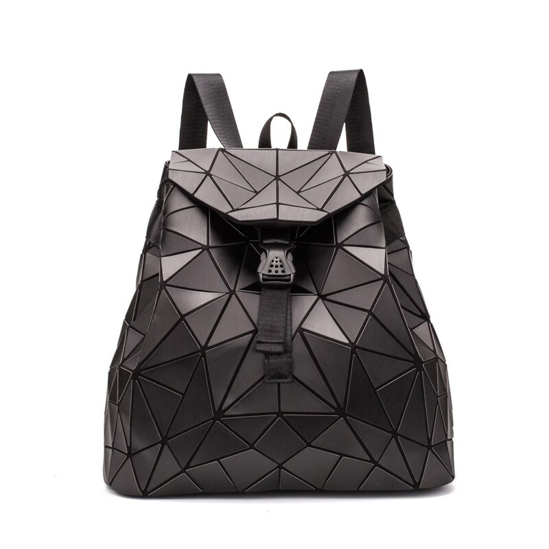 Nuove Donne Zaini Coulisse Luminoso Geometria Pieghevole Zaini Borse Femminile Piccola Borse da Scuola Per Le Ragazze Adolescenti Mochila: Big B