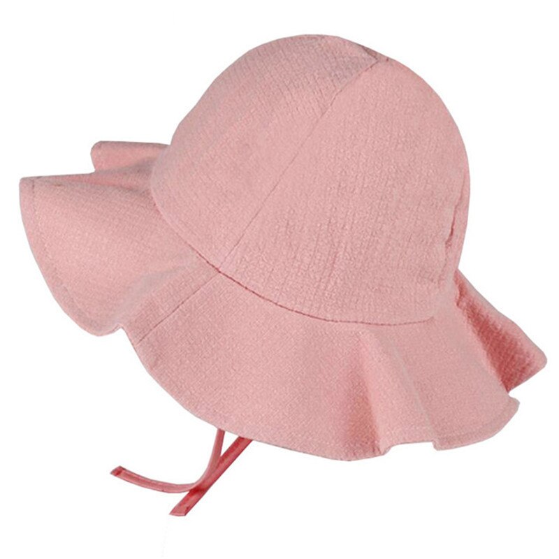 Sommer bomuld børn bucket hat piger skygge strand hat med bred skygge børn solhat tilbehør