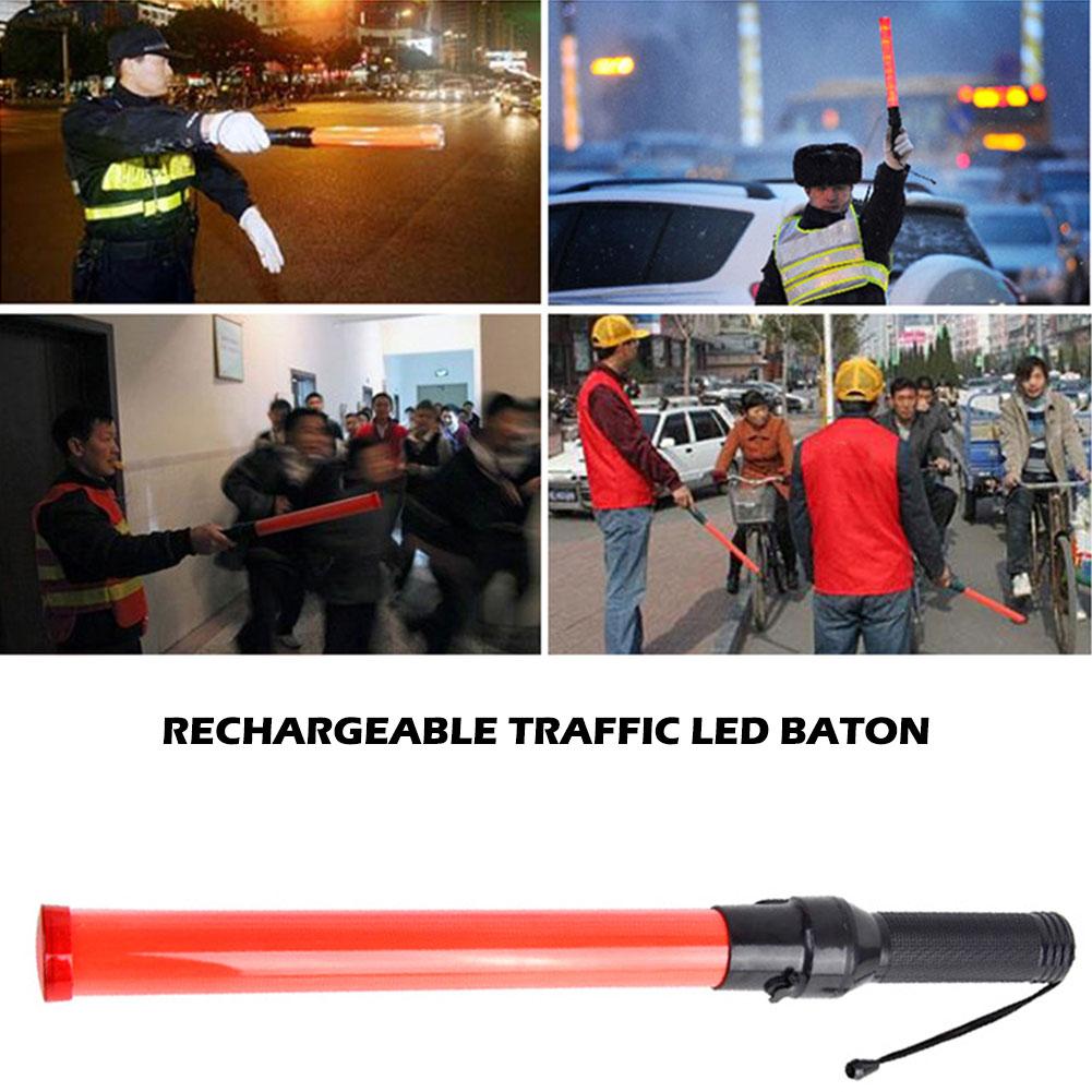 Baguette de signalisation trafic Rechargeable | Signal de route haute luminosité et longue durée, baguette de trafic, avertissement de sécurité, baguette clignotante de Police
