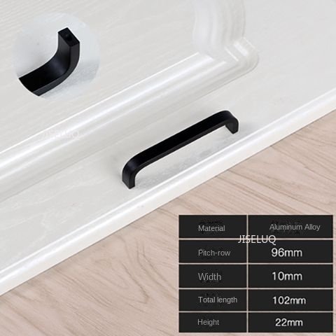Moderne garderobehåndtak 64mm/96mm/128mm/160mm/192mm solide/hule aluminiumshåndtak kjøkkenmøbelhåndtak skuffhåndtak: Rosa