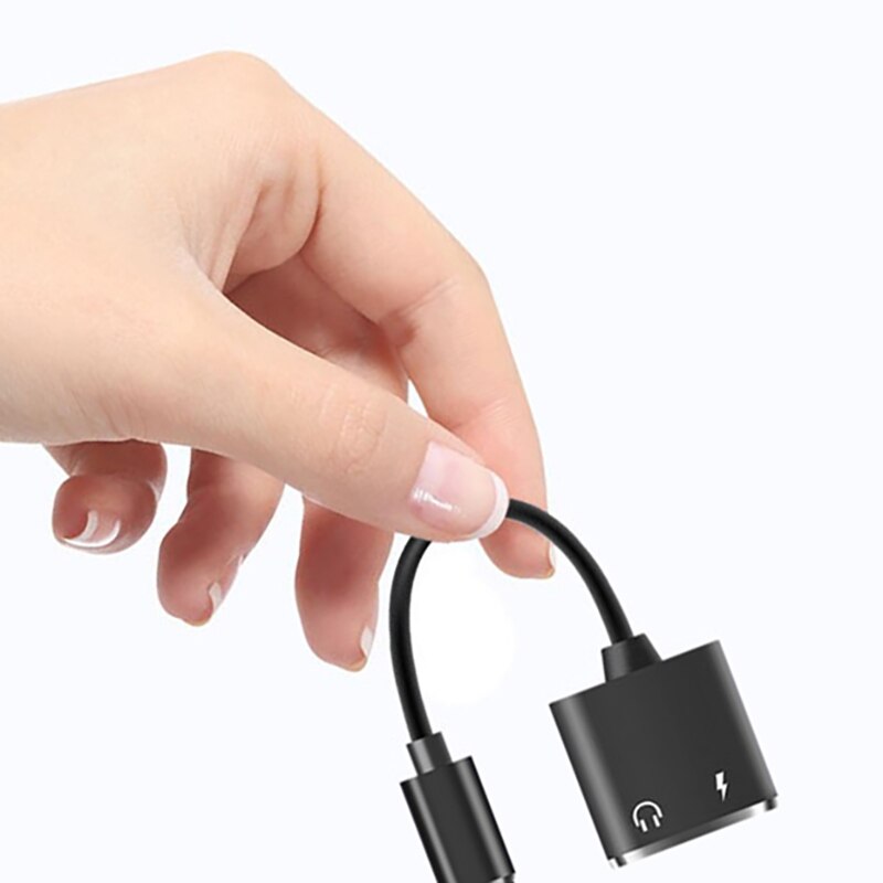 2 In 1 Audio Charging Adapter For iPhone 12 11 Pro X Xs Max XR 7 8 Plus iPad Aux Jack for Double Lightning to Headphone Splitter