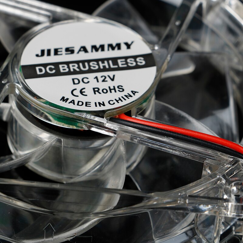 1Pcs Good 80mm DC 12V 4Pin Transparent Cooling Fan PC Computer Case Brushless Cooling Fan