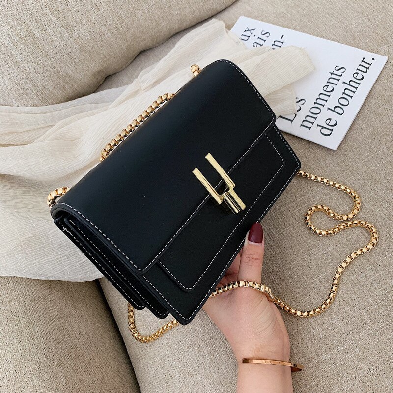 Contraste couleur cuir sacs à bandoulière pour femmes voyage sac à main Simple épaule sac de messager dames sac à bandoulière: Black