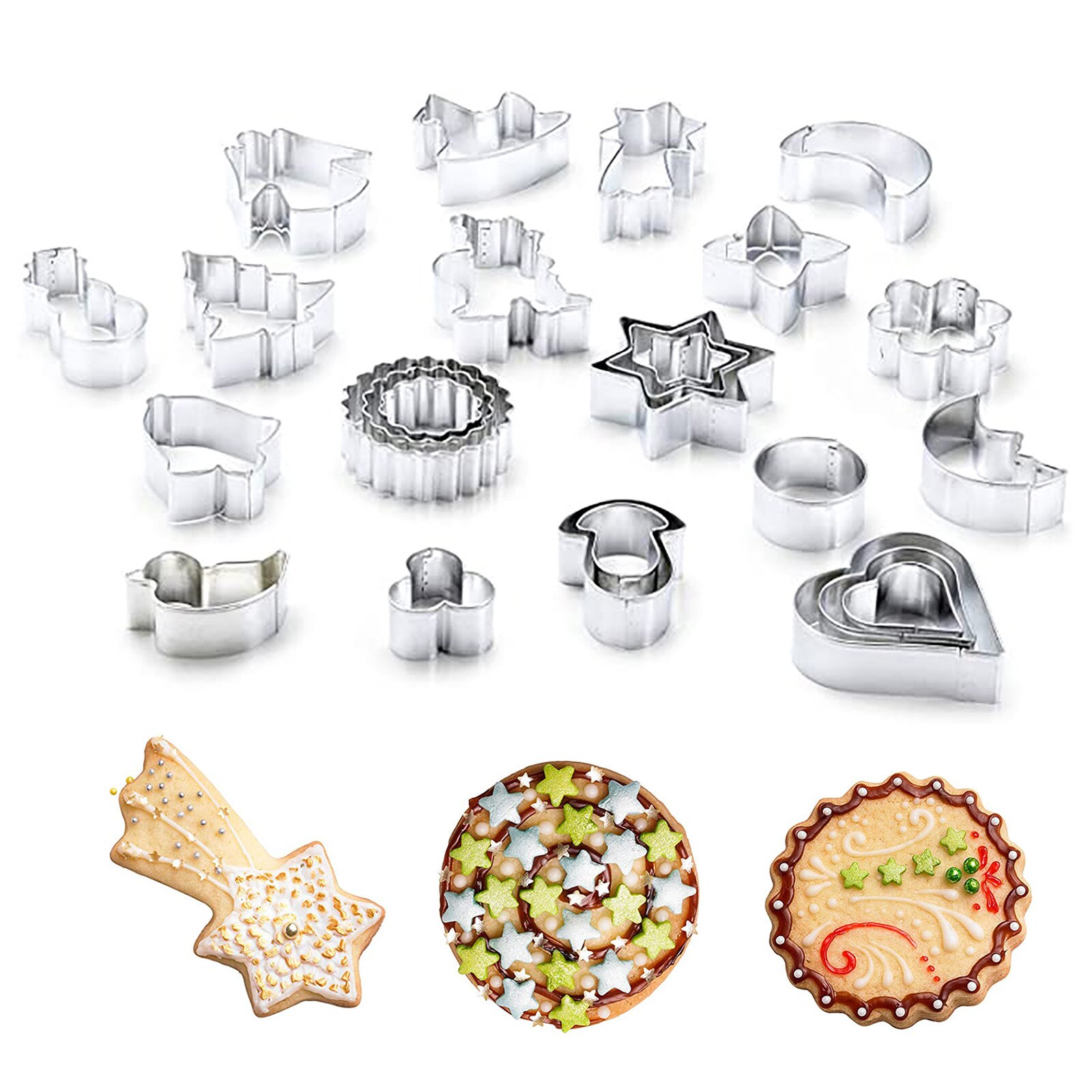 Biscuit Mold 3D Cookie Plunger Cutter Gebak Versieren Diy Voedsel Fondant Bakvorm Tool Kerstboom Sneeuwpop