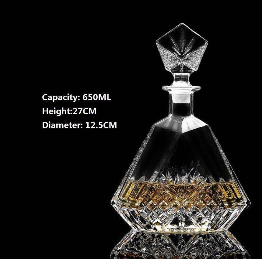 Whisky karaff whisky flaska kristallglas vin öl behållare glas flaska glas kopp hem bar verktyg dekoration: A4
