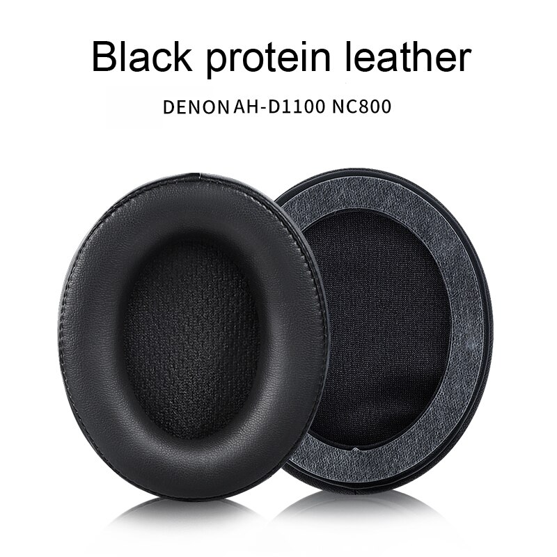 Ersatz Schaum Ohr Pads Kissen Ohrpolster Abdeckung Reparatur Teile Für Edifier H840 H850 für Denon Ah-D1100 kopfhörer polsterset: Protein Leder