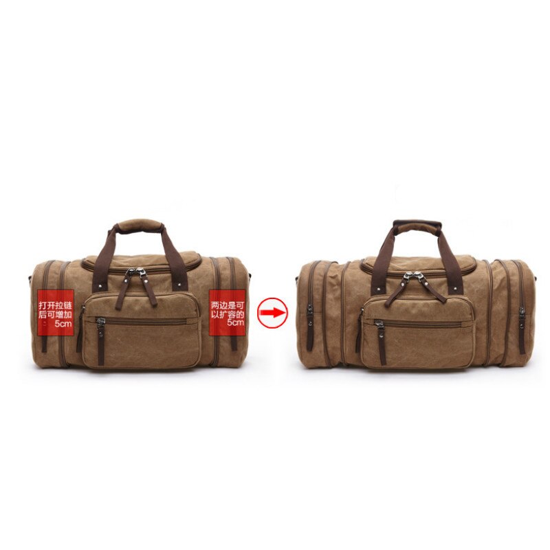 Canvas Reistassen Grote Capaciteit Handbagage Tassen Mannen Plunjezak Reizen Tote Weekend Bag