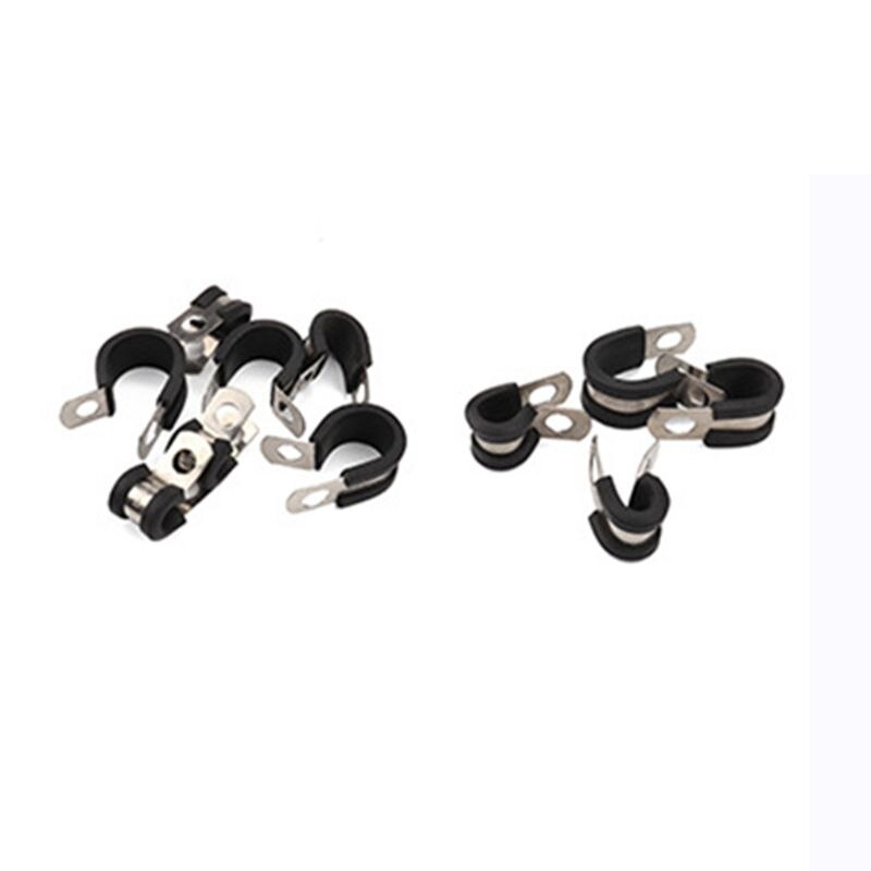 Cable Clamp Assortment Kit 44 Pieces 304 Stainless Steel Rubber Cushion Insulate