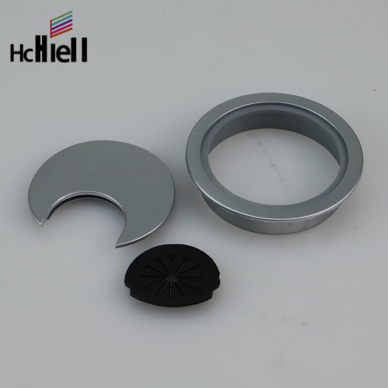 1PC Desk Table Plastic Cable Hole Cover PC Computer Round Wire Tidy Grommet Organizer