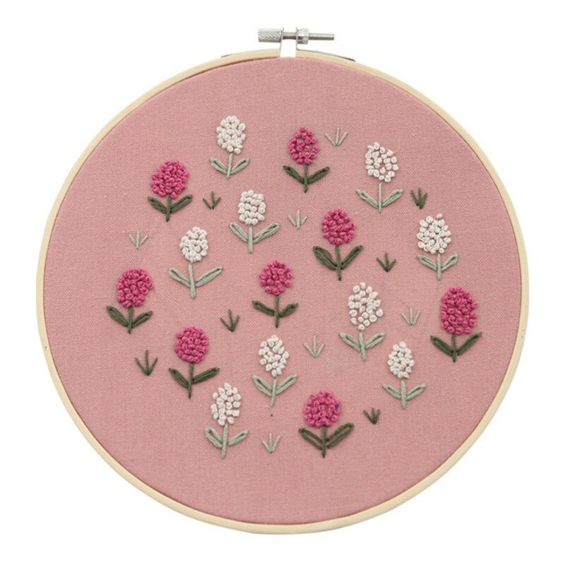 DIY Flower Embroidery for Beginner Needlework Practice Modern Flower Wall Painting Craft Art Sets For Home Decoration: OA0455A2