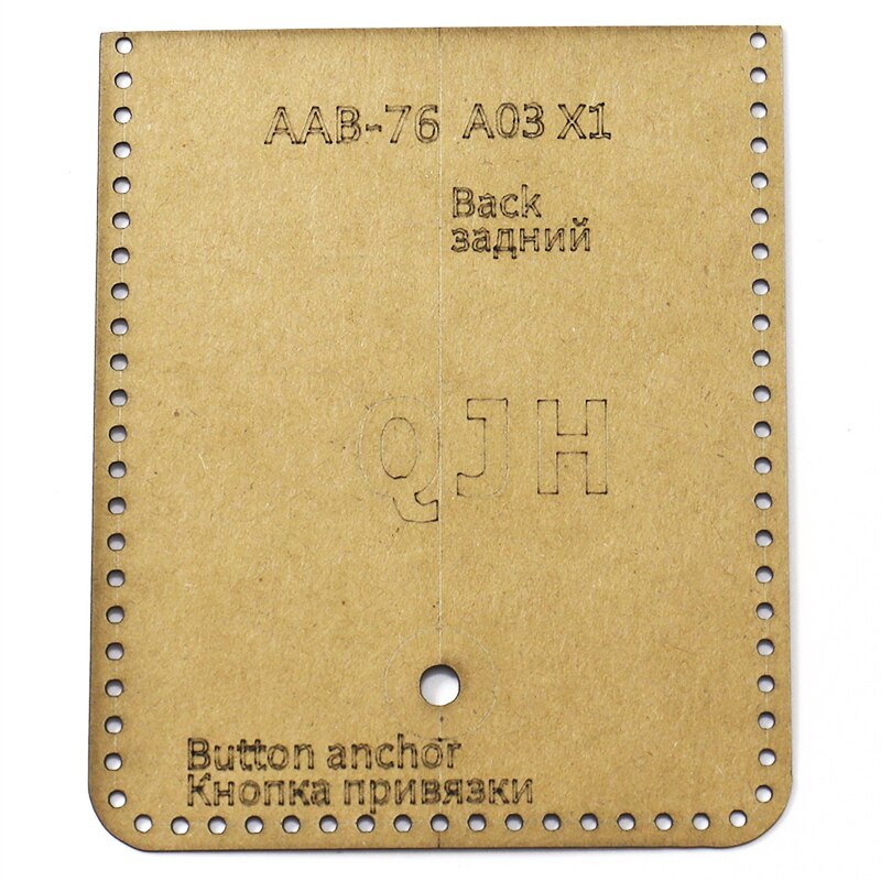 DIY Kraft Paper Template Leather ID Card Bag Acrylic Template DIY Leather Bank Card Bag Kraft Paper Template Leather Craft Tool