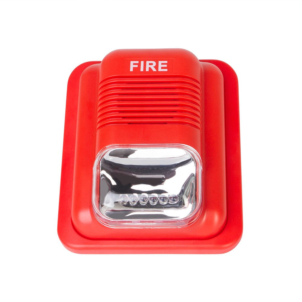 105dB LED alarma de fuego sonido de sirena y sistema de seguridad de bocina de alerta estroboscópica para el hogar Oficina Hotel restaurante fábrica uso