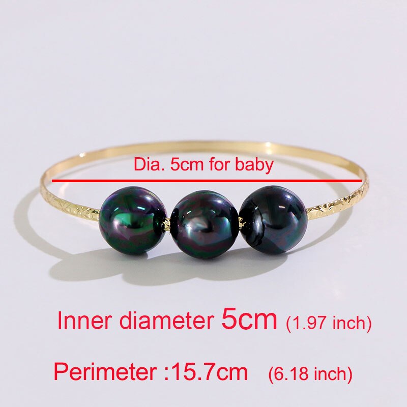KOMI Inner Diameter 4-10CM Baby Adult Polynesian Hawaiian Jewelry Samoa Marshall Style Pearls Man Woman Bracelet Bangle K6501: Dia 5CM for baby