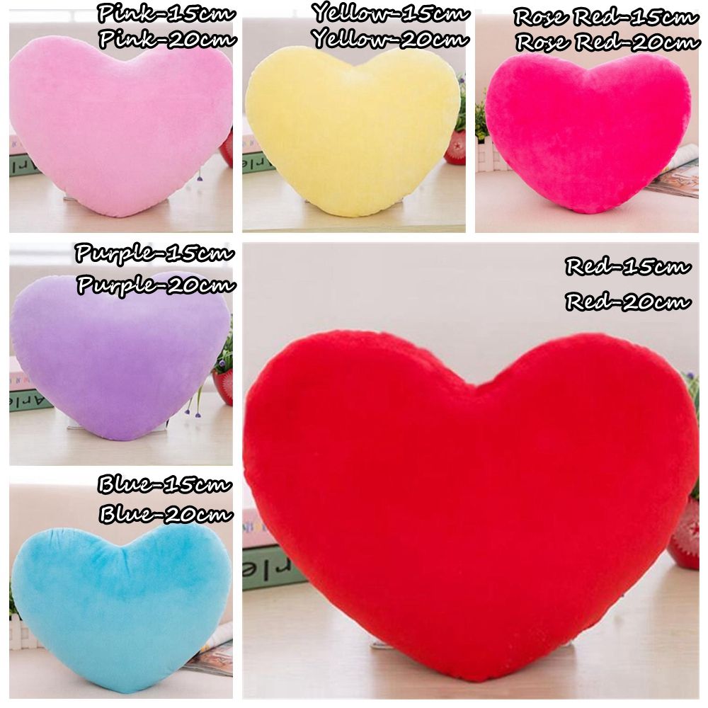 Heart Plush Toys Soft Pillow Kawaii Toy Lovely for Birthday Home Decorative Valentines Day Decorative Soft Stuffed Pillow