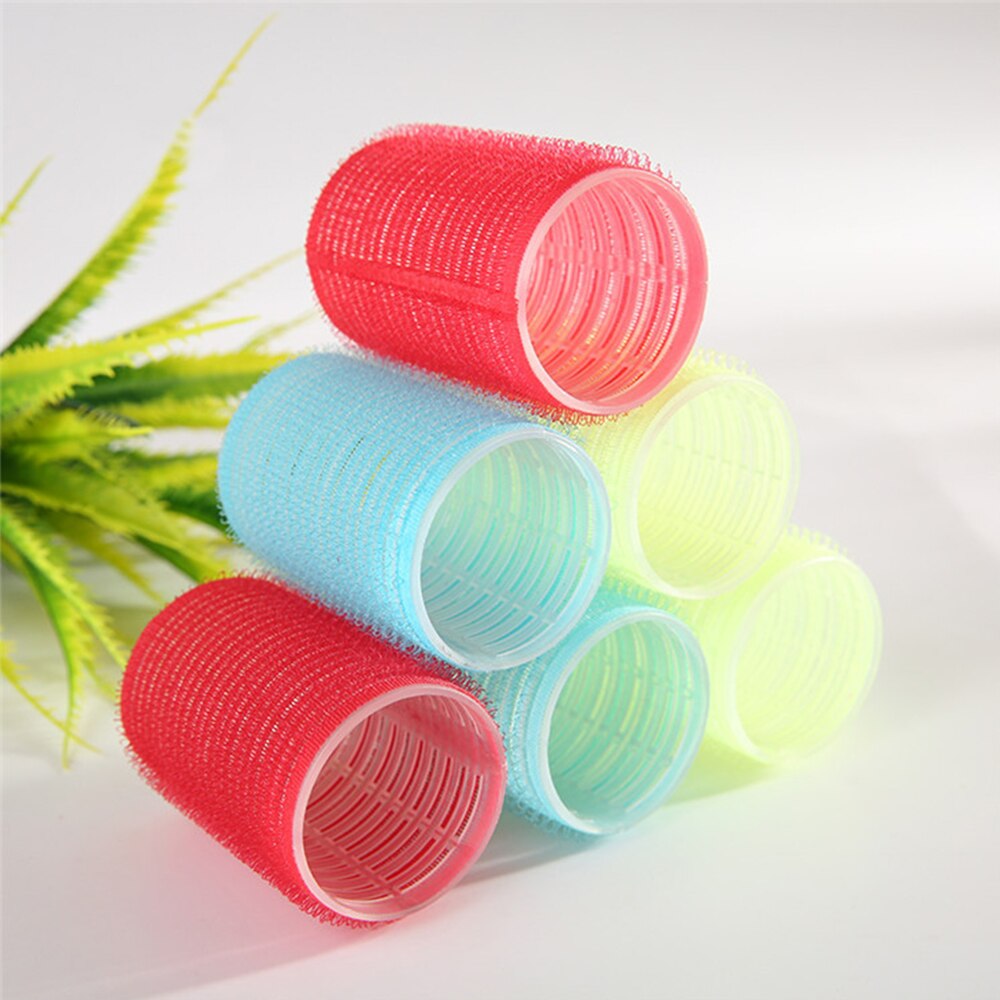 6 stuks grote zelfklevende haarrollers professionele salonkappers krultangen multi-size kapsalon gereedschap diy haarrollers