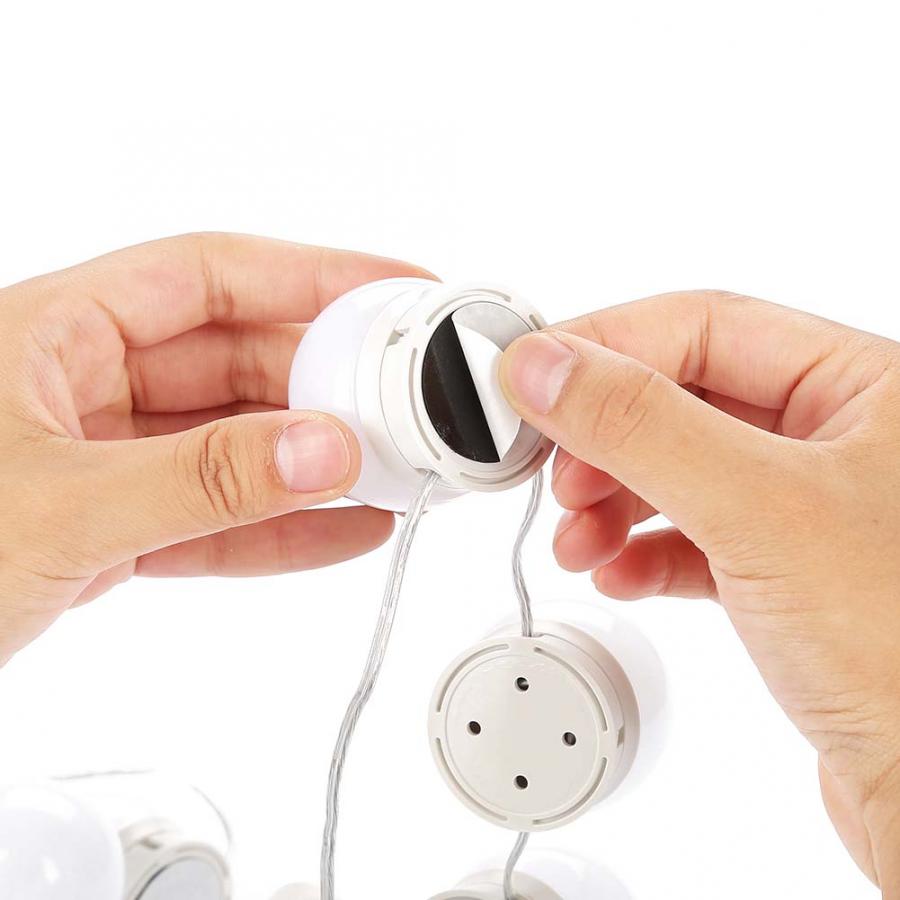 Makeup Mirror 10Pcs LED Makeup Comestic Mirror Light Kit with Dimmable Light Bulb Mirror Light