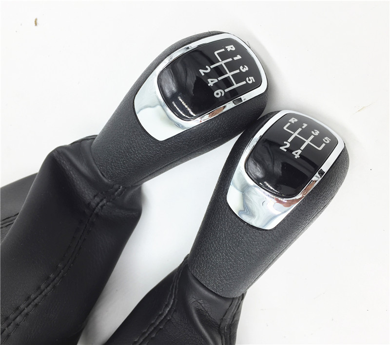 Til skoda octavia ii  (09-12)  superb ii  (08-12)  yeti  (09-12) 5/6 gears gearstang skifteknap læder bagagerumskasse bil-styling