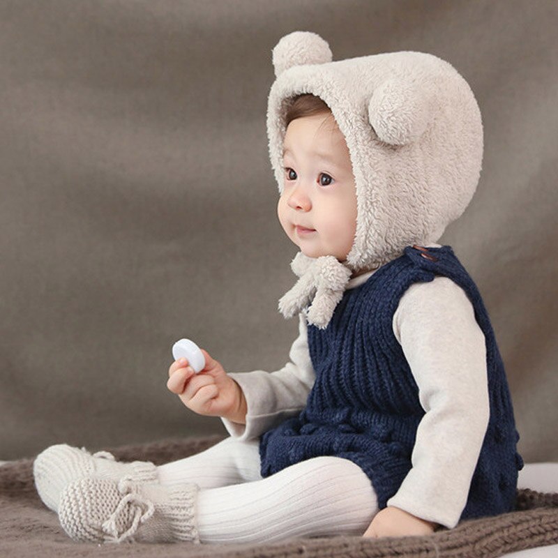 Girls Hats Newborn Baby Cashmere Baby Girl Cap Children's Winter Hats For Girls Kids Winter Cap Warm Ear Warmer Bonnet Beanies