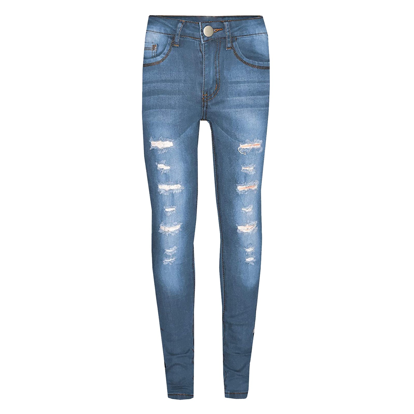 Filles Jeans Serré Enfants Jeans Pour Filles Taille Haute Déchiré Jeans Pour Enfants Décontracté Style Vêtements Pour enfants Printemps Automne