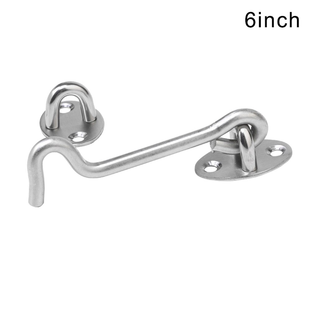 Cabin Hook Eye Latch Stainless Steel Hardware Hook Gate Door Swivel Window Hogard NO29: 6 inch