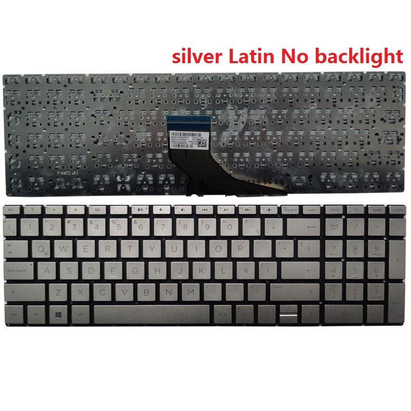 Spaans Sp/Latin La Laptop Toetsenbord Voor Hp Pavilion 15-CN 15-CR 15-CW 15-Dr 15-DF 15-EC 15-CX 15-DK 15-DF 15t-DA 17-Door 17-CA: silver LA No backlit
