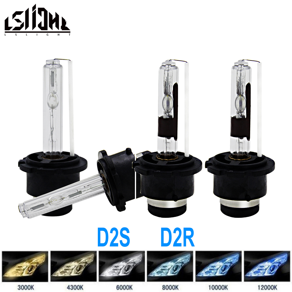 2x D2S D2R HID bombillas de xenón 55W 35W faro de xenón de coche 3000K 4300K 5000K 6000K 8000K 10000K 12000K HID lámpara de repuesto 12V DC