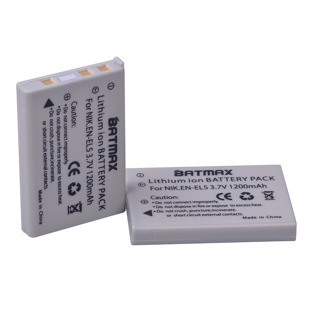 Batterie Nikon EN-EL5 2 Batterie EN-EL5 E Caricatore Per Nikon - Compatibile Con Coolpix P530 P520 Caricatore Doppio Batterie Nikon - 8