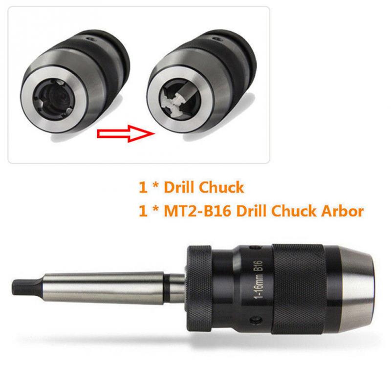 1-16mm MK Self Tighten Durable Lathe Tool MT1-MT5 Arbor Accessories Keyless Machine Accurate Drill Chuck Steel Live Center