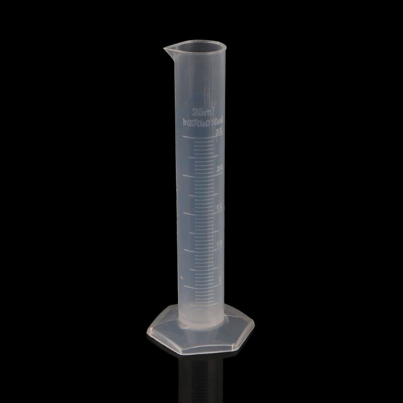 25mL Measuring Cylinder Laboratory Test Graduated Liquid Trial Tube Jar Tool LX9A