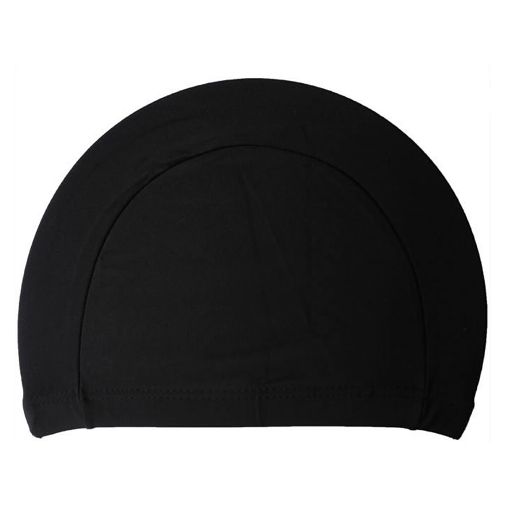 Bonnet de bain en tissu pour hommes et femmes, taille libre, protège les oreilles, cheveux longs, sport, siwm, piscine, sport, ultra-mince, bonnets de bain pour adultes: Bleu marine