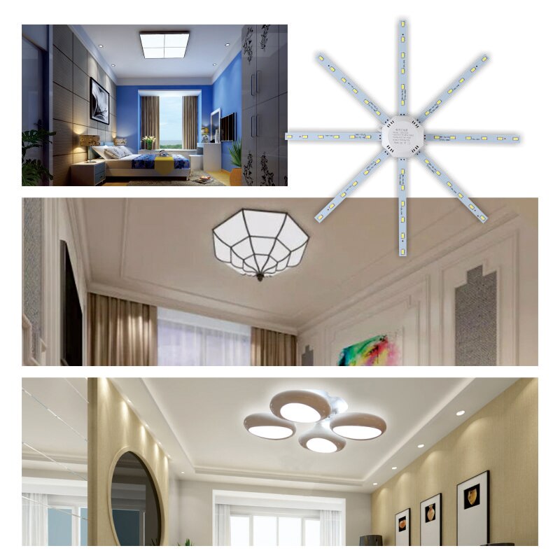 24W LED Plafondlamp 1800LM 48 LED lamp Octopus Module plafond + led panel 220V Binnenverlichting module lamp plafond lamp