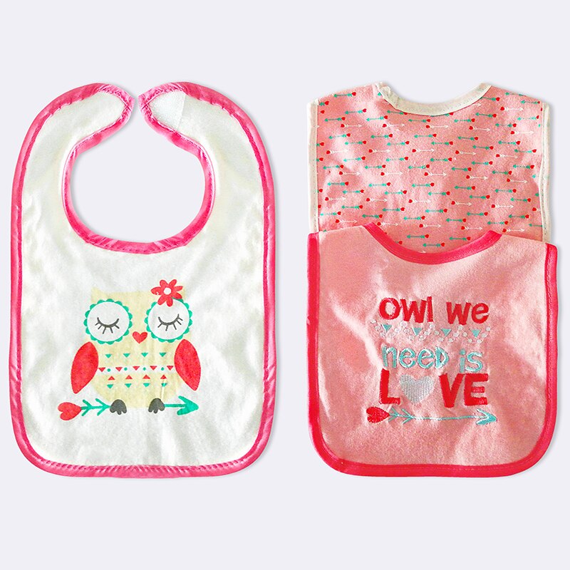 Baby Boy Girl Bib 3/5PCS Unisex Cotton Cartoon 0-12M Infant Baby Accessories Baby Babador Roupas de bebe: Baby Bib3016