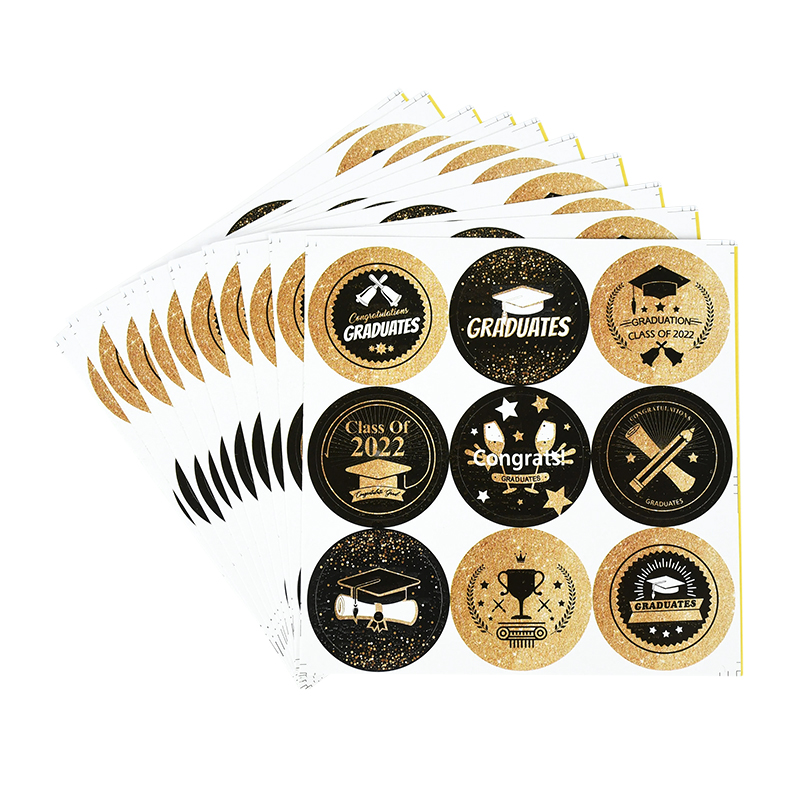 Round graduation stickers Congratulations Graduations Stickers College Graduate Celebration Party School encouragemen Labels