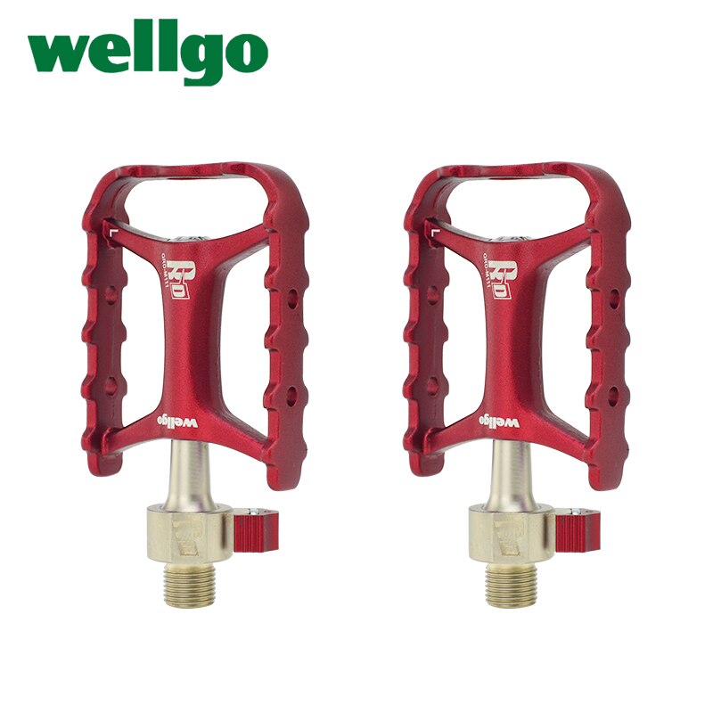 Wellgo M111 Non-Quick Quick Release Ultralight Aluminium Mtb Road Opvouwbare Fiets Pedalen Fietsen Lager Fiets Pedalen: M111 1nd Red