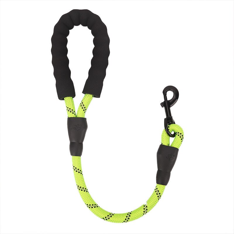 Correa reflectante para perros grandes, correa corta reflectante para caminar, andador de perros a prueba de explosiones, mango suave, suministros para mascotas grandes: Green