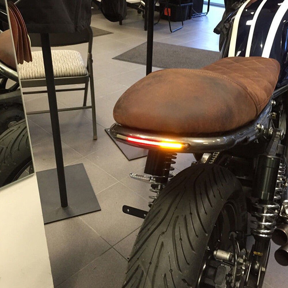 Luz LED de freno para motocicleta, señal de giro trasera para Bobber cafe racer, luz trasera, luz de matrícula, nueva