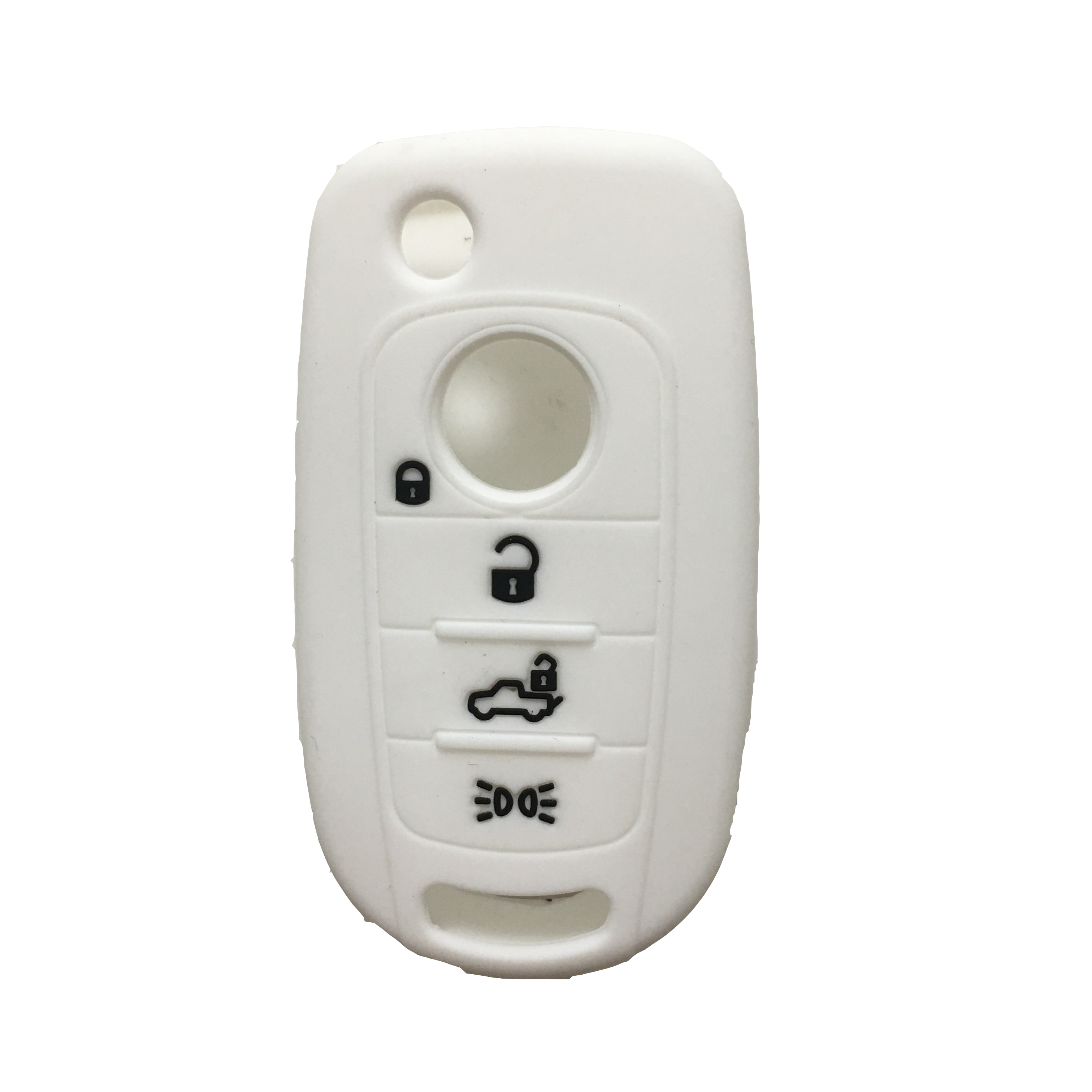 Coque de clé de voiture pliable, pour Fiat Tipo etui clés, Fiat Egea 500X Toro Tipo, coque de protection néon, pour alarme: white