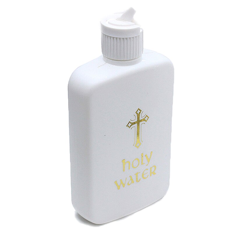 100ml religieuze artikelen pasen heilig plastic waterfles met gouden bloklogo kruis heilig water mok waterfles kantoor 1pc