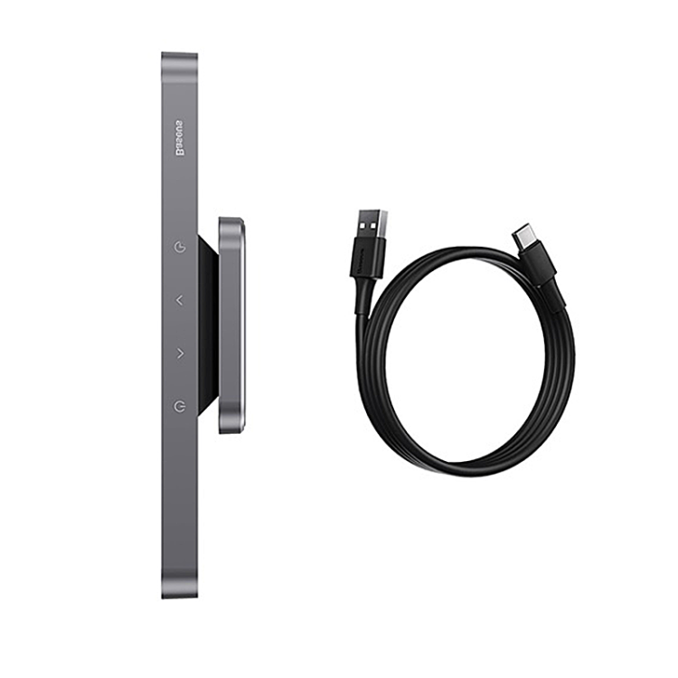 Baseus Magnetische Tafellamp Vertraging Off Slaapzaal Kast Licht Led Bureaulamp Voor Studie Usb Oplaadbare Slaapkamer Nachtlampje: Without adapter