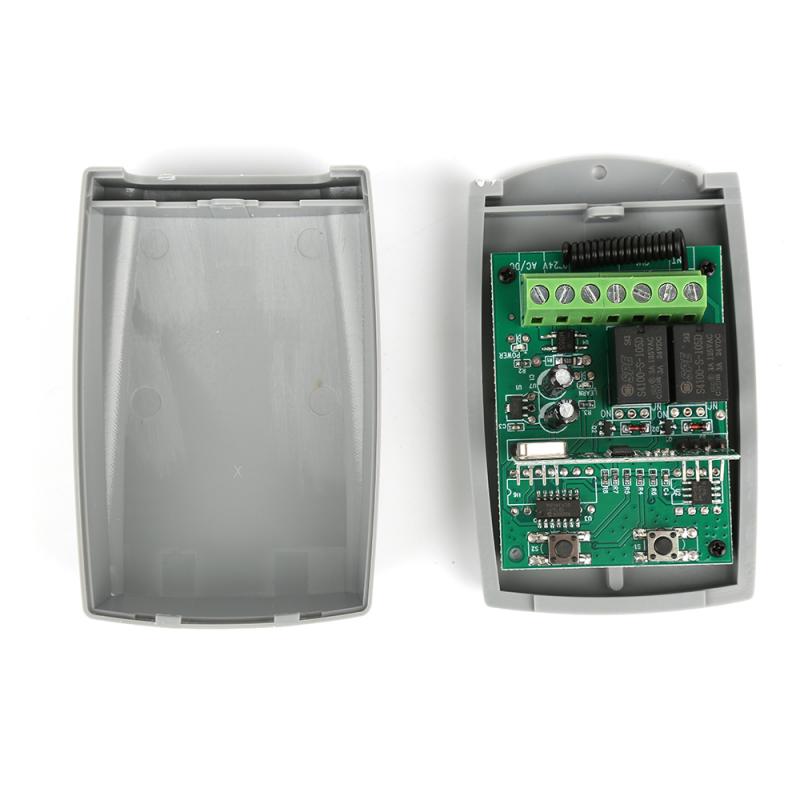 Universal 2 channel Gate Garage Door remote control receiver 433MHZ fixed code and Rolling Code Receiver Remote control