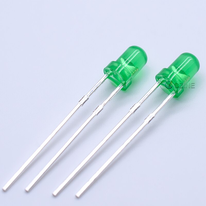 1000pcs/bag Czinelight Color Lens Emitting Light Bead 3mm Led Diode Red Yellow Blue Green Orange White