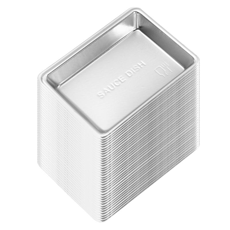 Plato para condimentos desechable plato de salsa para Vinagre de Sushi, bandejas de condimento de soja para Sushi, mostaza, 100 Uds.