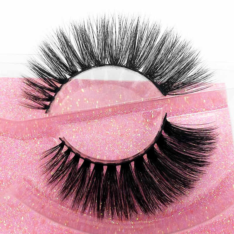 10 bulk fluffiga lösögonfransar 3d minkfransar återanvändbara handgjorda naturliga ögonfransar faux cilios: A17