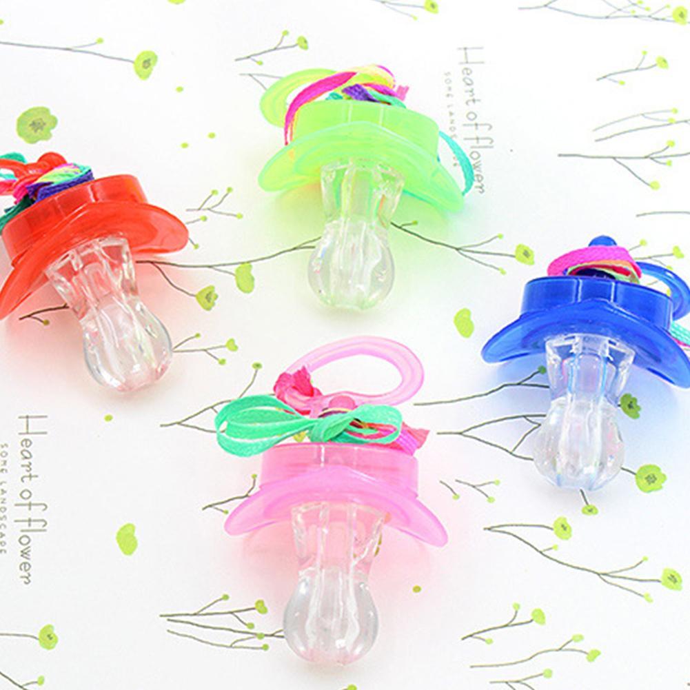 Chupete de luz LED juguetes colorido luminoso para niños y niñas, silbato con acollador, juguete para , 1 unidad